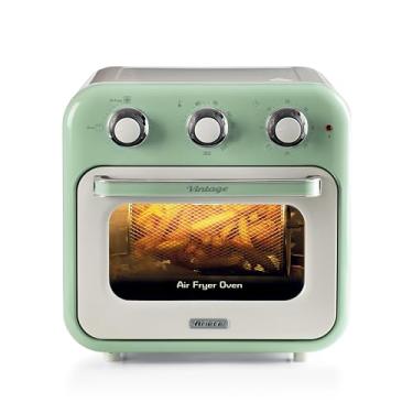 Imagem de Ariete 4632, Fritadeira 2 em 1, Air Fryer e Forno Elétrico Vintage Verde, Capacidade de 16 Litros, 1400 Wats, Porta Transparente - 220V