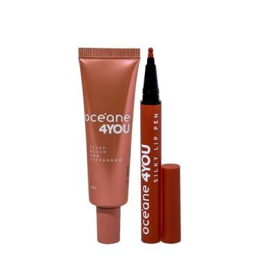 Imagem de Kit Océane 4you Flush Bright Cherry e Lip Pen Mauve (2 produtos)