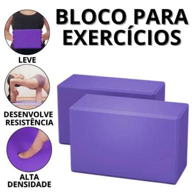 Imagem de Bloco De Yoga Tijolinho Eva Tijolo Pilates Bloquinho Blocos Exercícios