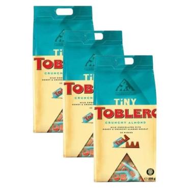 Imagem de 3 Toblerone Chocolate Tiny Crunchy Almonds - 32 Peças 256G