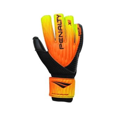 Imagem de Luva de Goleiro Penalty Delta Training XXIII Infantil, Amarelo, Preto,
