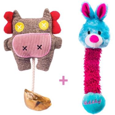 Imagem de Kit Brinquedo Pet MADOG TRIP: 2 pelúcias