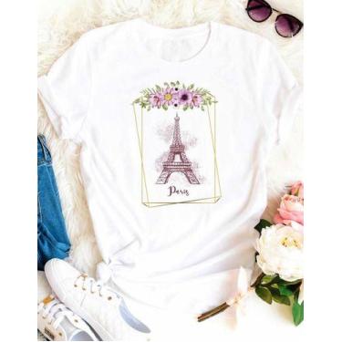 Imagem de Camisa Estampa Paris - Porto Blue, Branco, XG