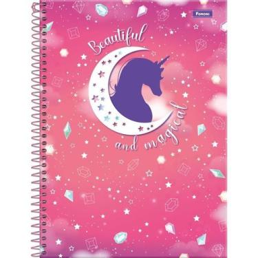 Imagem de Caderno 10x1 capa dura unicornio 160fls. foroni