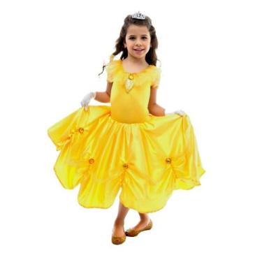 Imagem de Fantasia Princesa Bela Luxo Infantil - Jade Fashion, GG