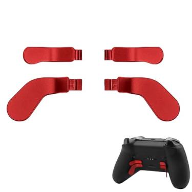 Imagem de 4Pcs Elite 2 Controller Paddles for Xbox One Elite 2,Metal Paddles for Xbox One Elite Series 2, Stainless Steel Paddles Replacement for Xbox One Elite/ Elite Series 2/Elite 2 Core Controller (Red)