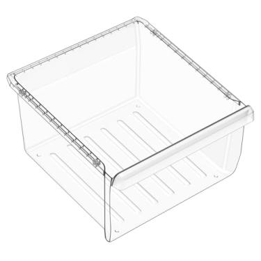 Imagem de Gaveta de geladeira DA97-08693B DA61-05548A atualizada compatível com substituição de gaveta de geladeira Samsung RS25J500DSR RS25H5000SR RS25J500DBC DA97-08693A DA61-05548D