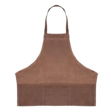 Imagem de Avental de babador aprovado pelo chef de 63,5 cm | Blusa profissional de meio comprimento com (2) bolsos frontais para restaurante, cozinha, padaria, açougueiro | Gravatas ajustáveis, unissex, lavável