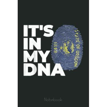 Imagem de Patriotism Flag Pride Patriot It's in my DNA Oregon Notebook: US Memorial Day, Journal 6 x 9, 110 Page Blank Lined Paperback Journal/Notebook Gift For Family Friends