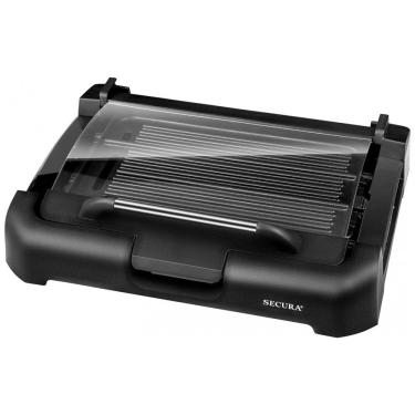 Imagem de Churrasqueira Elétrica Antiaderente Portátil, Serve até 4 Pessoas, 1800W, 110v, SECURA GR 1503XL 1700W, Preto