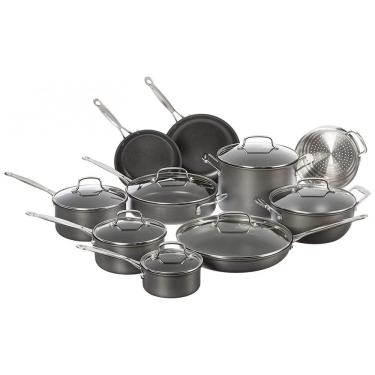Imagem de Chefs Conjunto de Panelas Antiaderentes de Alumínio Anodizado, 17 Peças, CUISINART 66 1...