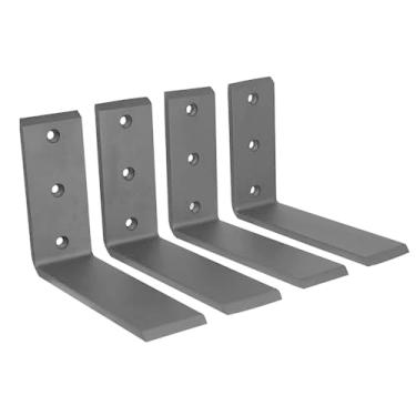 Imagem de JOYOKYOPK Suportes De Bancada De Granito 6”X8” Corbel Lot L Shelf 4 Unidades, Suportes De Prateleira Para Serviços Pesados, Suporte De Balcão De Bar Para Quartzo, Mármore, Pedra Artificial, Concreto E