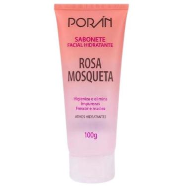 Imagem de Sabonete Facial Hidratante Rosa Mosqueta Vegano Poran 100g - poran