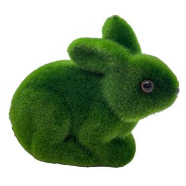 Imagem de Coelho Decorativo de Grama Deitado - 11cm - 1 unidade - Rizzo - artlil