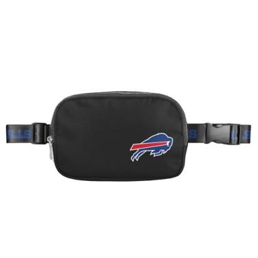 Imagem de FOCO Bolsa tiracolo grande da NFL com faixa transversal para time preto, Buffalo Bills, 7.5 x 5.25 x 2 inches