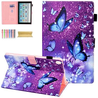 Imagem de Dteck Capa para tablet Samsung Galaxy Tab A7 de 10,4 polegadas 2022/2020, SM-T500/T503, capa protetora de couro PU com compartimentos para cartões e função de suporte ajustável, capa fofa leve