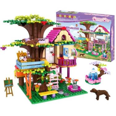 Imagem de Brinquedo de Construção HOGOKIDS Tree House STEM 613 Peças com Fonte