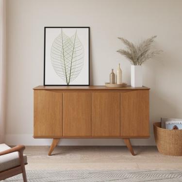 Imagem de Buffet Para Sala De Jantar 4 Portas 135cm Olive Natural