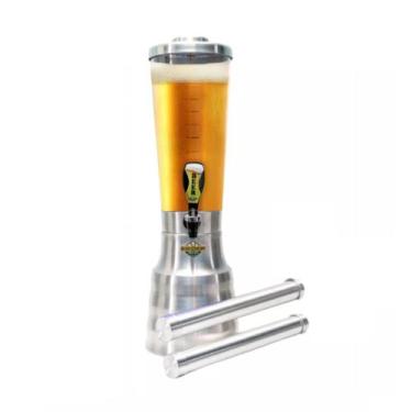 Imagem de Torre Chopp Cerveja 3,5 L C/ Refil Base Giratória Alumínio - BEER CHOP