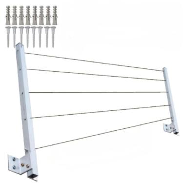 Imagem de Varal Retratil Dobravel De Parede Aluminio Não Enferruja Apartamento