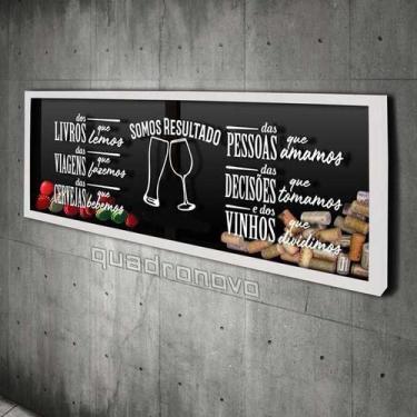 Imagem de Porta Rolhas e Tampinhas Panorâmico - Somos resultado - Quadro Novo, B