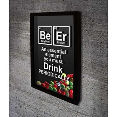 Imagem de Quadro Porta Tampinhas   Tabela Periódica BeEr  - Quadro Novo, 37x52, 