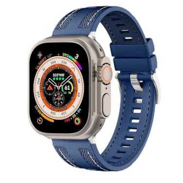 Imagem de FAGWIG Pulseira esportiva trançada de nylon de silicone compatível com Apple Watch séries 10, 9, 8, 7, 6, 5, 4, 3, 2 e 1, Ultra, 2 mulheres, para Apple Watch de 49 mm, 46 mm, 45 mm, 44 mm, 42 mm, 41