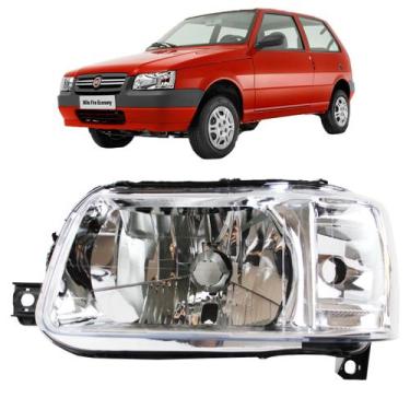 Imagem de Farol Uno Fiorino 2004 05 06 07 08 09 10 a 2013 CROMADO - Prime, Esque