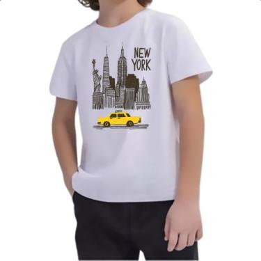 Imagem de Camiseta Infantil New York Pintura Nanquim - Alearts, 16