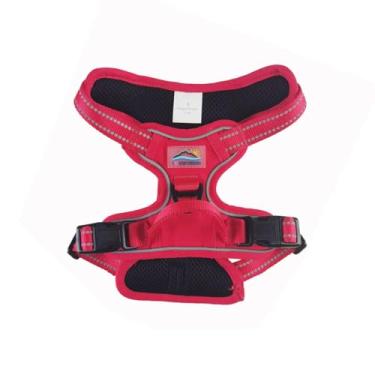 Imagem de Doggie Design Venture Paw Peitoral para cães - Peitoral simples ajustável para filhotes - Coleira antipuxão para cães para caminhadas e aventuras ao ar livre - Carmesim, G