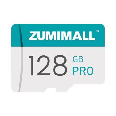 Imagem de ZUMIMALL Cartão de memória Micro SDXC de 128 GB - Ultra alta velocidade, para câmeras de segurança ZUMIMALL e mais, U3, A1, V30, 128 GB