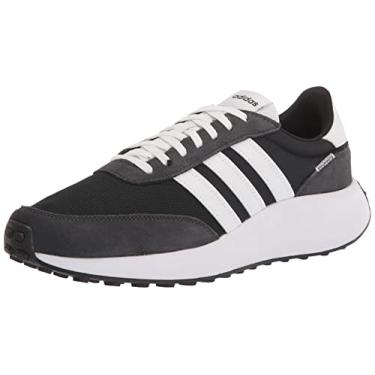 Imagem de adidas Tênis de treino masculino Run 70s, Preto/Branco/Carbono, 11.5