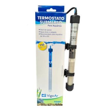 Imagem de Termostato com Aquecedor 50W Vigoar Aquário até 50 litros, 110V