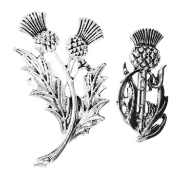Imagem de 2 broches de cardo para mulheres, alfinetes de buquê, bijuterias, alfinetes de aniversário para mulheres, broche de casamento, joias de casamento para mulheres, alfinetes de segurança para roupas,