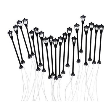 Imagem de 10 Poste H=7,5cm Luz 3v Maquete Postinho Ch 1:87 Jardim 1:64