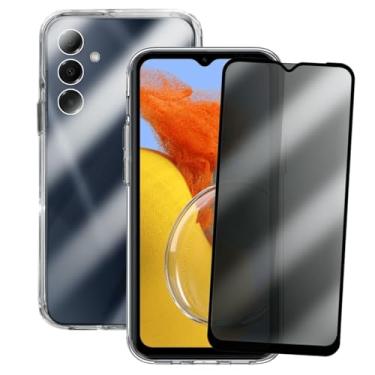 Imagem de Kit Proteção Compatível Samsung Galaxy M14 Capinha Transparente Space + Película 3D Privacidade Anti Espião