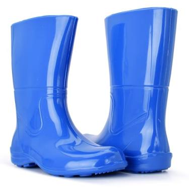 Imagem de Bota Feminina e Masculina Plastica Estilo Galocha Para Dias Chuvosos Para Limpeza Faxina Antiderrapante Super Leve (AZUL, BR, Adulto, Numérico, 37)
