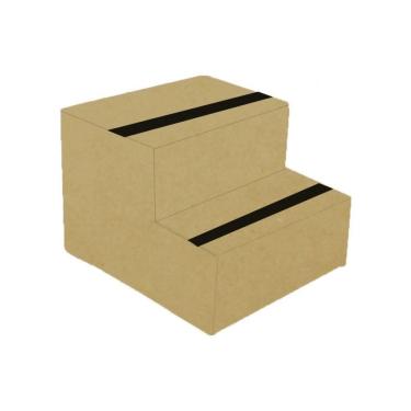 Imagem de Escada Auxiliar C/ Fita Anti Derrapante 2 Degraus Natural