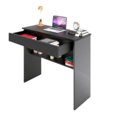 Imagem de Mesinha Multiuso Computador Quarto Sala Escritório 1 Gaveta(PRETO)