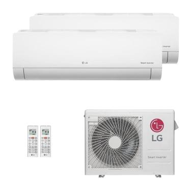 Imagem de Ar-Condicionado Multi Split Inverter LG 21.000 (1x Evap HW 12.000 + 1x Evap HW 18.000) Quente/Frio 220V								