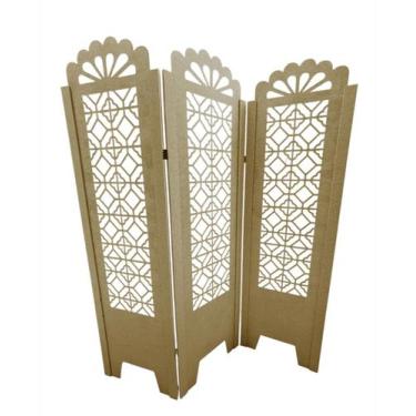 Imagem de Biombo Trabalhado 3 Folhas sem Pezinhos - JL RIBEIRO