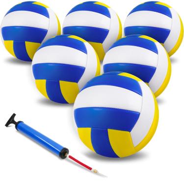Imagem de Bolas de voleibol Sawowkuya, tamanho oficial 5, para todas as idades (6 unidades)