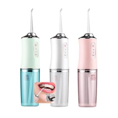 Imagem de Irrigador Oral Limpeza Profunda Jato D àgua Supersônico 3 Modos Diferentes Tanque de 220ML Eletrico Dentes e Gengiva AlverSun