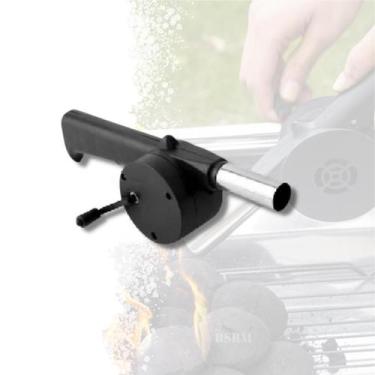 Imagem de Soprador Acendedor Manual Churrasqueira Carvão Lareira Brasa - Art Hou