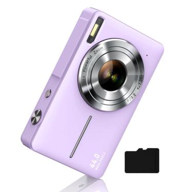 Imagem de Câmera digital camkory fhd 1080P 44MP com 32GB de memória roxa