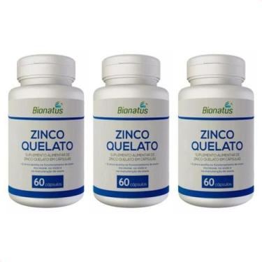 Imagem de Kit com 3 - Zinco Quelato Antioxidante 60 Cápsulas cada Full - Bionatu