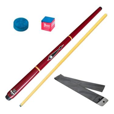 Imagem de Taco Sinuca Snooker Bilhar Profissional Sola Couro + Brindes(Vinho)