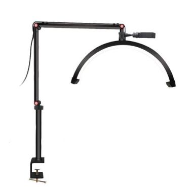 Imagem de Luz LED Meia Lua para Cílios Tatuagem Esteticista Mesa Braço Oscilante