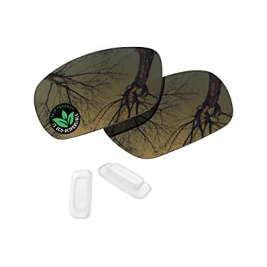 Imagem de Raydi Lentes de reposição de policarbonato e protetores de nariz para óculos de sol Maui Jim Black Coral MJ249 - Bronze Dourado espelhado - Polarizado