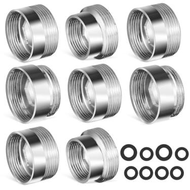 Imagem de DIYEAH Kit De Adaptadores De Torneira 8 Peças Adaptadores De Aerador De Pia Conjunto De Aerador De Pia Macho E Fêmea Para Filtro De Água Mangueira De Jardim Desviador De Torneira